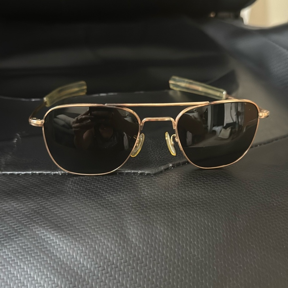 Gold Aviator Sunglasses